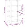 vidaXL B&uuml;cherregal/Raumteiler Wei&szlig; 100&times;30&times;160 cm
