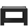 vidaXL LED-Couchtisch Schwarz 73x53x45 cm Holzwerkstoff