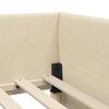 vidaXL Eckbettgestell mit Kopfteil Creme 90 cm x 190 cm Samt