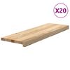 vidaXL Treppenstufen 20 Stk. Unbehandelt 80x30x2 cm Massivholz Eiche