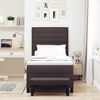 vidaXL Boxspringbett mit Matratze Dunkelbraun 100 x 200 cm Stoff