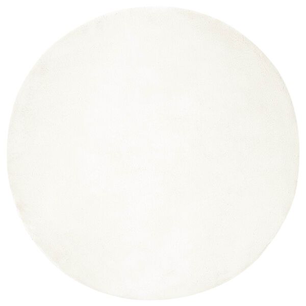 vidaXL Kunstfell Hasen Teppich Olite Creme &Oslash; 100 cm Polyester