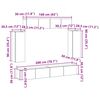vidaXL TV-Schrankset 6 pcs Schwarz Eichen-Optik 100 x 30 x 30 cm