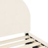 vidaXL Kinderbettgestell mit Kopfteil Creme 80 x 160 cm Schafstoff