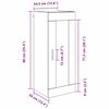 vidaXL Wandschrank Schwarz Eichen-Optik 34,5 x 34 x 90 cm