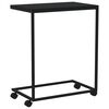 vidaXL Beistelltisch mit Rollen Schwarz 55x35x70 cm Holzwerkstoff