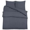 vidaXL Bettw&auml;sche-Set Anthrazit 200x200 cm Baumwolle