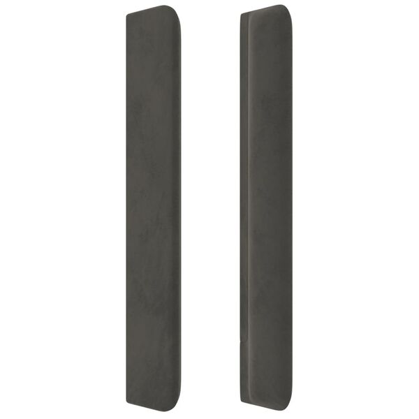 vidaXL Kopfteil mit Ohren Dunkelgrau 93x16x118/128 cm Samt