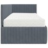 vidaXL Eckbettgestell mit Matratze mit Kopfteil 2 pcs Grau Samt