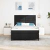vidaXL Boxspringbett mit Matratze mit LED Schwarz 140 x 190 cm Stoff