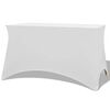 vidaXL Stretch-Tischhusse 2 Stk. 120 x 60,5 x 74 cm Wei&szlig;