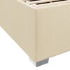 vidaXL Bettrahmen mit Matratze Creme 120 x 190 cm Stoff
