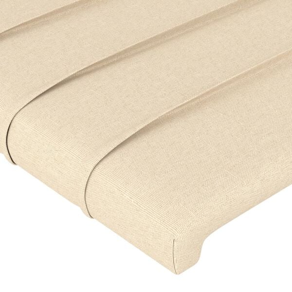 vidaXL Kopfteil Creme 144x5x118/128 cm Stoff