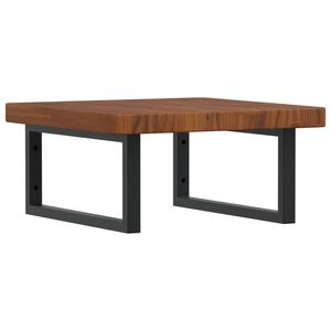vidaXL Waschtischplatte mit Halterung Stahl und Massivholz Eiche