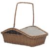 vidaXL Holzkorb mit Tragegriff 61,5 &times; 46,5 &times; 58 cm Braun Weide
