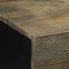 vidaXL Couchtisch Hellgrau 100x54x40 cm Massivholz Mango