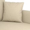 vidaXL 3-tlg. Sofagarnitur mit Kissen Creme Stoff