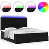 vidaXL Ottoman-Bett mit Matratzen & LEDs Schwarz 160x200 cm Samt