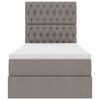 vidaXL Aufbewahrungsbett mit Matratze Taupe 90 x 200 cm Polyester