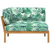 vidaXL Sofa Set Blatt Blattmuster 133 x 92 x 69 cm Massivholz Akazie