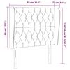 vidaXL Kopfteil mit Ohren Creme 93x23x118/128 cm Stoff