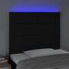 vidaXL LED Kopfteil Schwarz 90x5x118/128 cm Stoff