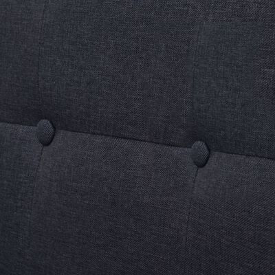 vidaXL 2-Sitzer Sofa mit Armlehnen Stahl und Stoff Dunkelgrau