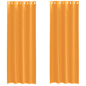 vidaXL Voile Vorh&auml;nge mit &Ouml;sen 2 Stk. Orange 140x260 cm