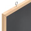 vidaXL Kreidetafel mit Rahmen aus massivem Kiefernholz Schwarz 100 x 55 cm