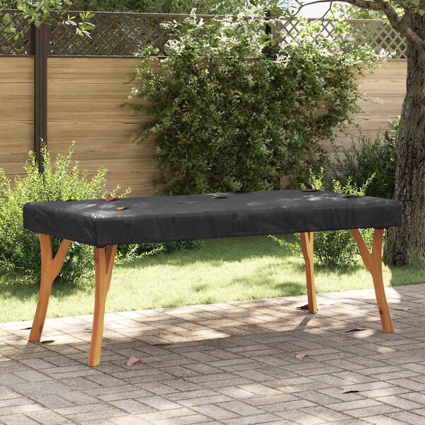 vidaXL Tischdecken Uni Schwarz 102 x 202 x 15 cm Stoff