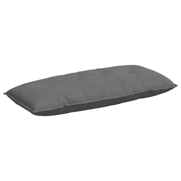 vidaXL R&uuml;ckenkissen Dunkelgrau 120 x 50 cm Mikrofaserstoff
