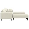 vidaXL Sofa mit Kissen 3 pcs Creme Samt