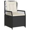 vidaXL 5-tlg. Garten-Essgruppe mit Kissen Schwarz Poly Rattan