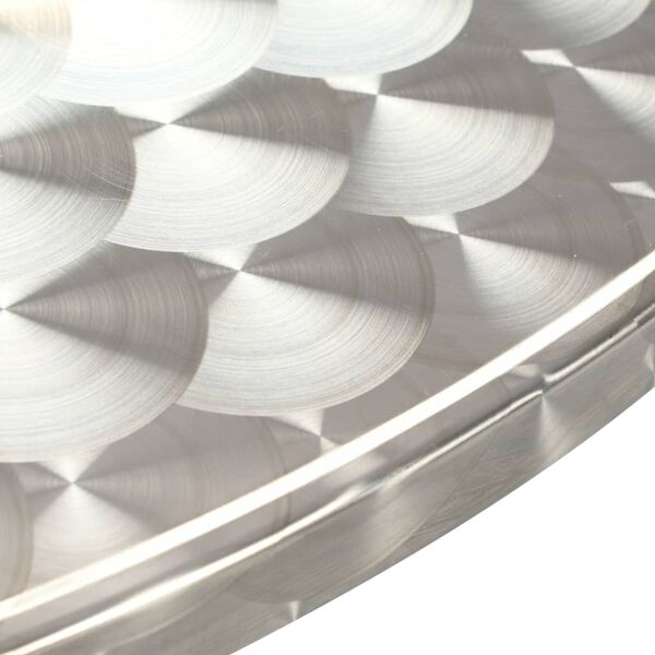 vidaXL Gartentisch Silbern 80x70 cm Aluminium