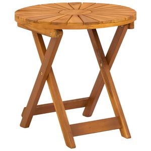 vidaXL Bistrotisch Natur &Oslash;45 x 45 cm Massivholz Akazie