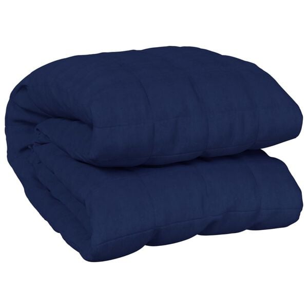 vidaXL Gewichtsdecke Blau 152x203 cm 7 kg Stoff