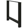 vidaXL Esstischbeine Schwarz 2 Stk. 90x(72-73) cm Stahl