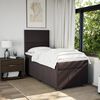 vidaXL Boxspringbett mit Matratze Dunkelbraun 90x190 cm Stoff
