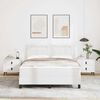 vidaXL Boxspringbett mit Matratze Wei&szlig; 140 x 190 cm Kunstleder