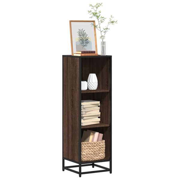 vidaXL B&uuml;cherregal Braun Eichen-Optik 33,5x33x107,5 cm Holzwerkstoff