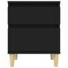 vidaXL Nachttische 2 Stk. Schwarz 40x35x50 cm