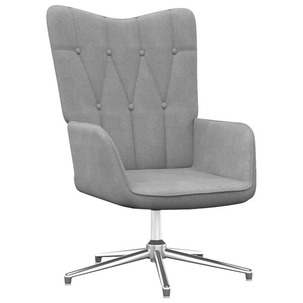 vidaXL Relaxsessel Hellgrau Stoff