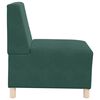 vidaXL Modulares Armfreies Sofa 3 pcs Dunkelgr&uuml;n 55 x 74 x 82 cm Samt
