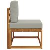 vidaXL Outdoor End Sofa Natur 91 x 63 x 73 cm Massivholz Akazie