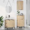 vidaXL Badezimmerm&ouml;bel Set mit Regal 3 pcs Sonoma-Eiche Holzwerkstoff