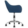 vidaXL Esszimmerst&uuml;hle 6 Stk. Drehbar Blau Stoff