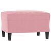 vidaXL 3-tlg. Sofagarnitur Rosa Samt