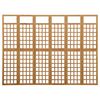 vidaXL Spalier/Paravent 6-teilig Massivholz Tanne 242,5x180 cm