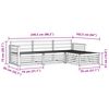 vidaXL Outdoor-Sofagarnitur 4 pcs Natur