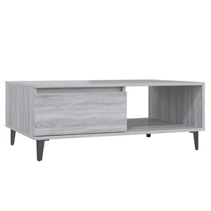 vidaXL Couchtisch Grau Sonoma 90x60x35 cm Holzwerkstoff